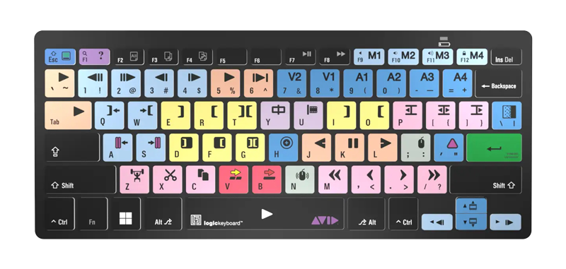 Logickeyboard Avid Media Composer Mini Bluetooth Mac Keyboard